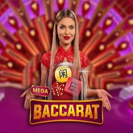 Mega Baccarat slot visual from Pragmatic Play available on betmastercasino.uk